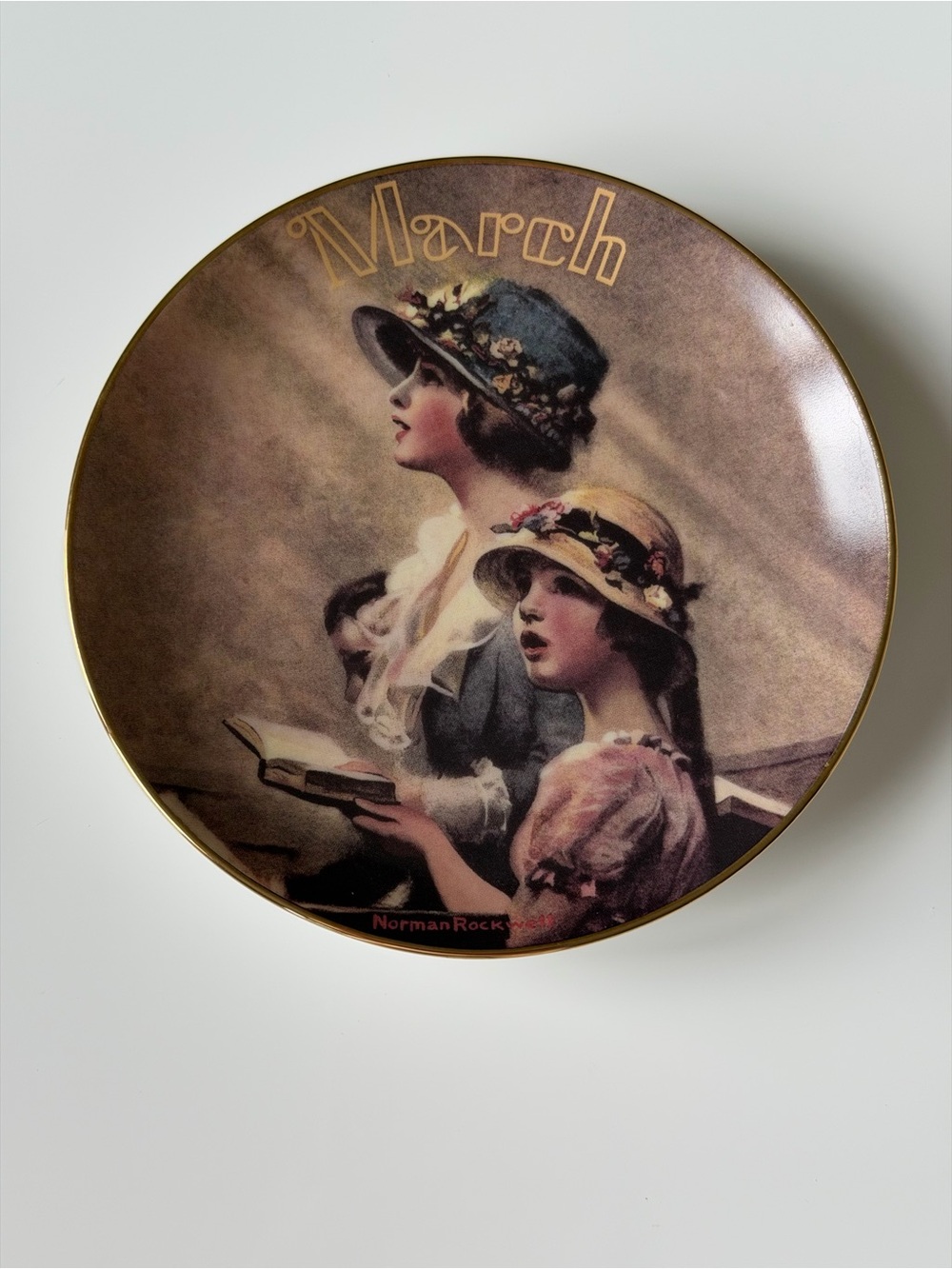 The Bradford Exchange Norman Rockwell 1996 “March: Faith“ Decorative Art Plate